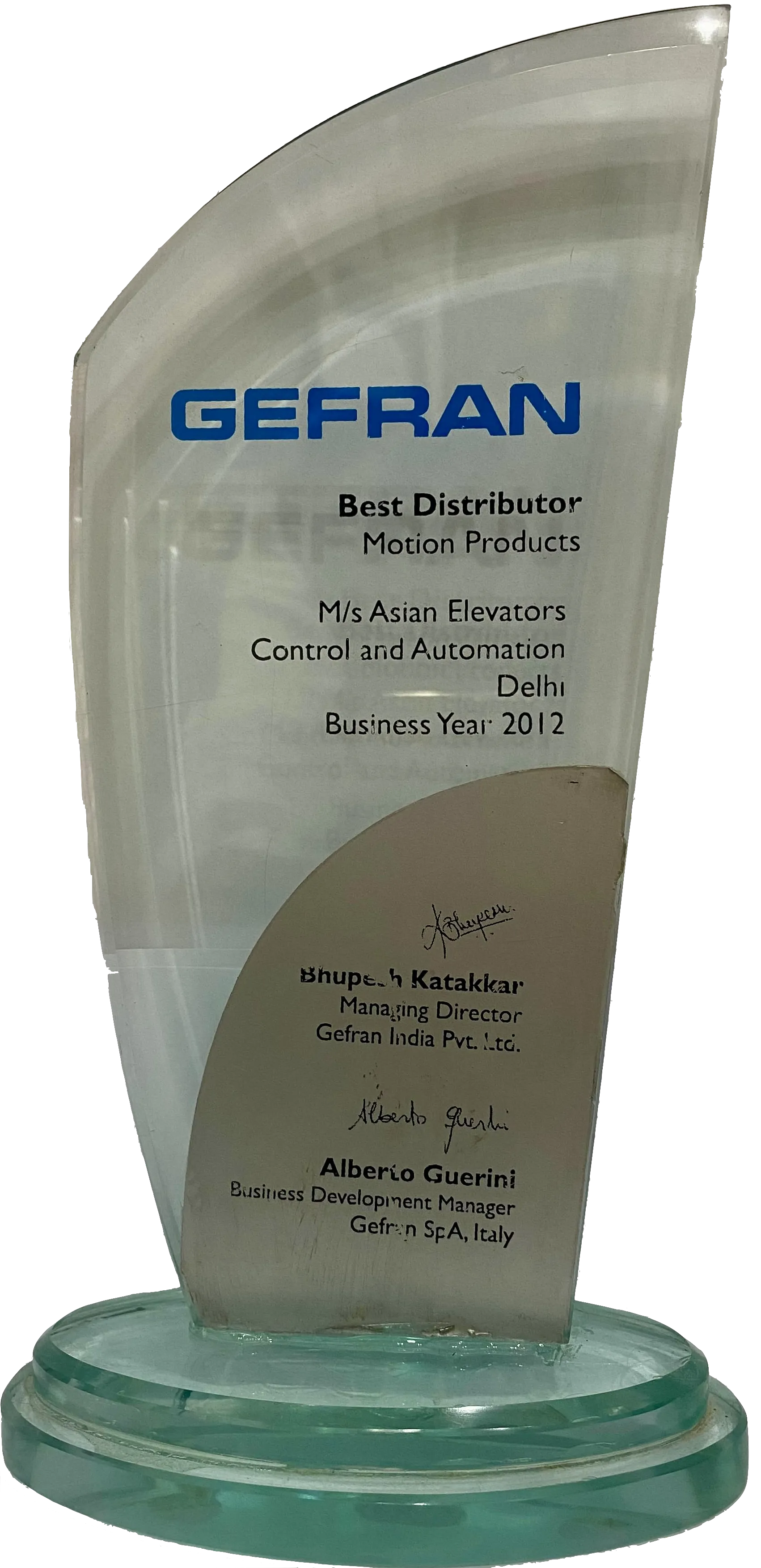 Gefran 2012 Best Distributor Motion Products