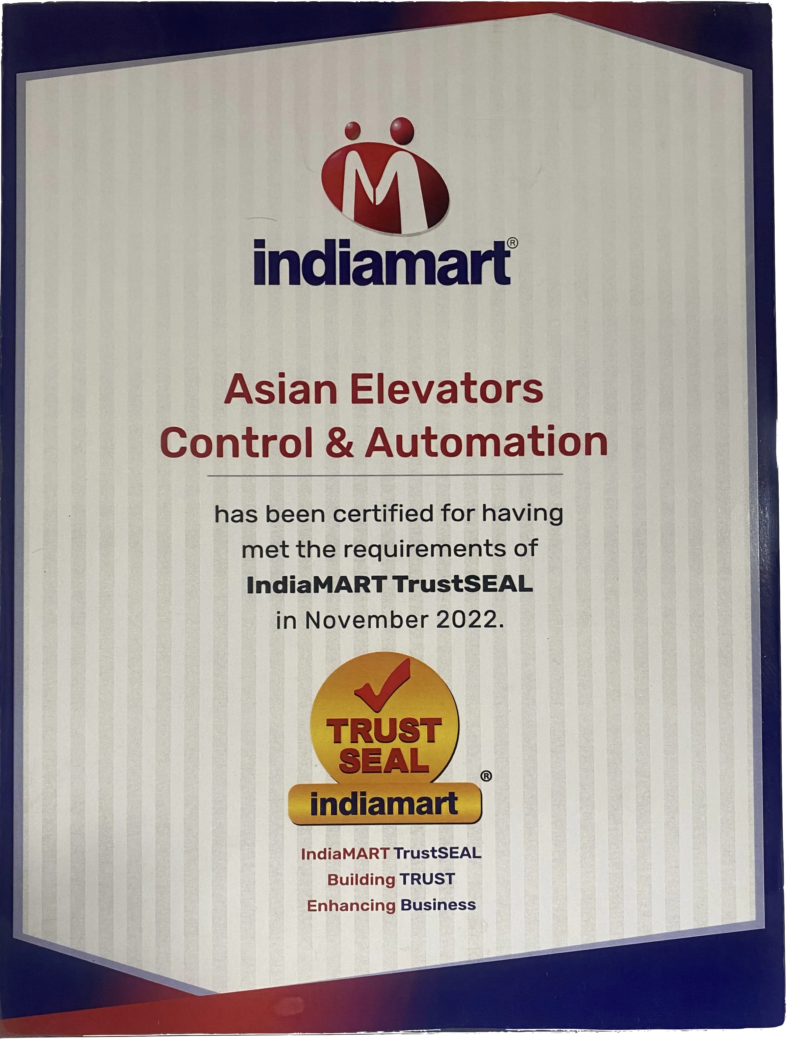 India Mart 2022 Certificate